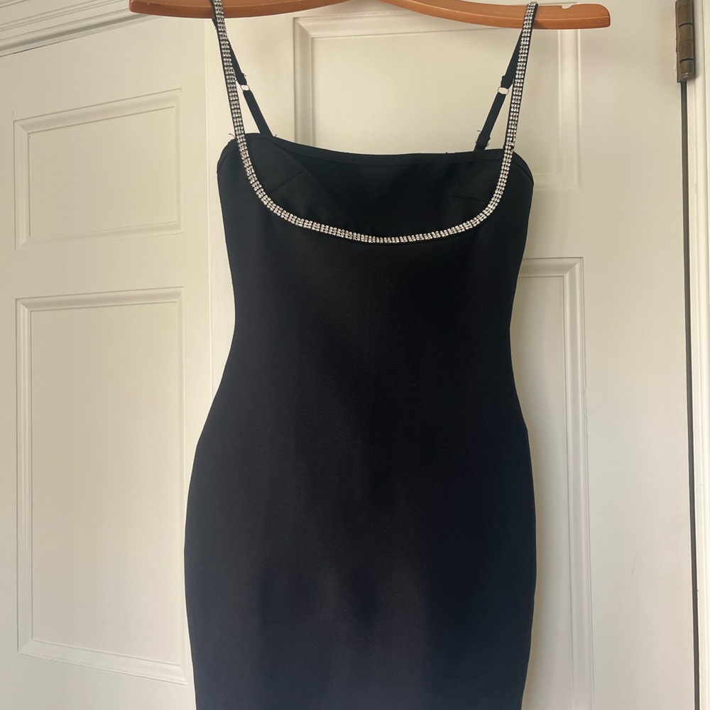 Woman’s Super down black mini dress